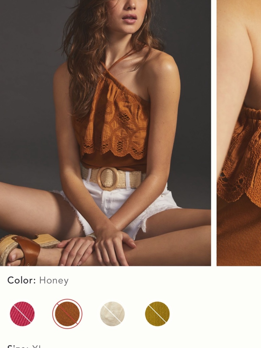 Anthropologie Tan Lace Trim Camisole - Picture 7 of 7